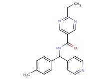 2-ethyl-N-[(4-methylphenyl)(4-pyridinyl)methyl]-5-pyrimidinecarboxamide