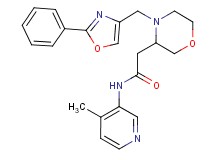 N-(4-methyl-3-pyridinyl)-2-{4-[(2-phenyl-1,3-oxazol-4-yl)methyl]-3-morpholinyl}acetamide