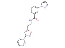 3-(1H-pyrazol-1-yl)-N-{2-[3-(2-pyridinyl)-1,2,4-oxadiazol-5-yl]ethyl}benzamide