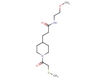 N-(2-methoxyethyl)-3-{1-[(methylthio)acetyl]-4-piperidinyl}propanamide
