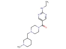 N-ethyl-5-({4-[(1-methyl-3-piperidinyl)methyl]-1-piperazinyl}carbonyl)-2-pyrimidinamine