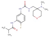 N-(5-{[({[4-(dimethylamino)tetrahydro-2H-pyran-4-yl]methyl}amino)carbonyl]amino}-2-fluorophenyl)-2-methylpropanamide