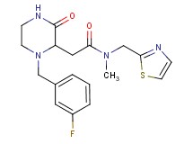 2-[1-(3-fluorobenzyl)-3-oxo-2-piperazinyl]-N-methyl-N-(1,3-thiazol-2-ylmethyl)acetamide