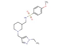N-({1-[(1-ethyl-1H-pyrazol-4-yl)methyl]-3-piperidinyl}methyl)-4-methoxybenzenesulfonamide