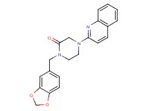 1-(1,3-benzodioxol-5-ylmethyl)-4-(2-quinolinyl)-2-piperazinone