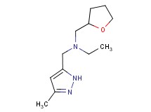 N-[(3-methyl-1H-pyrazol-5-yl)methyl]-N-(tetrahydrofuran-2-ylmethyl)ethanamine