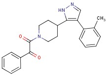 2-{4-[4-(2-methylphenyl)-1H-pyrazol-5-yl]-1-piperidinyl}-2-oxo-1-phenylethanone