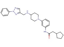 2-cyclopentyl-N-[3-(4-{[(2-phenyl-2H-1,2,3-triazol-4-yl)methyl]amino}-1-piperidinyl)phenyl]acetamide