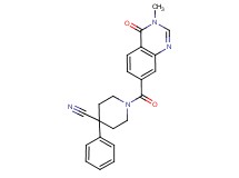 1-[(3-methyl-4-oxo-3,4-dihydroquinazolin-7-yl)carbonyl]-4-phenylpiperidine-4-carbonitrile
