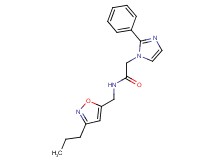 2-(2-phenyl-1H-imidazol-1-yl)-N-[(3-propyl-5-isoxazolyl)methyl]acetamide
