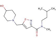 5-[(4-hydroxypiperidin-1-yl)methyl]-N-methyl-N-(3-methylbutyl)isoxazole-3-carboxamide