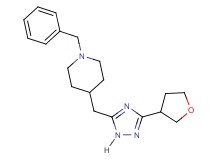 1-benzyl-4-{[3-(tetrahydrofuran-3-yl)-1H-1,2,4-triazol-5-yl]methyl}piperidine