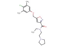 5-[(4-chloro-3,5-dimethylphenoxy)methyl]-N-ethyl-N-[2-(1-pyrrolidinyl)ethyl]-3-isoxazolecarboxamide