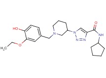 N-cyclopentyl-1-[1-(3-ethoxy-4-hydroxybenzyl)-3-piperidinyl]-1H-1,2,3-triazole-4-carboxamide