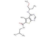 N-isobutyl-4-{[1-(methoxymethyl)propyl]amino}-5-methylthieno[2,3-d]pyrimidine-6-carboxamide