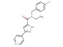 N-ethyl-N-(4-fluorobenzyl)-3-pyridin-4-yl-1H-pyrazole-5-carboxamide