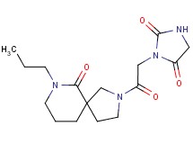 3-[2-oxo-2-(6-oxo-7-propyl-2,7-diazaspiro[4.5]dec-2-yl)ethyl]imidazolidine-2,4-dione