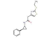 2-[2-(ethylthio)-1,3-thiazol-4-yl]-N-[(1R*,2S*)-2-phenylcyclopropyl]acetamide