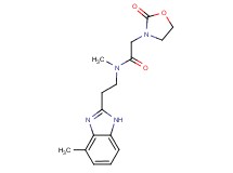 N-methyl-N-[2-(4-methyl-1H-benzimidazol-2-yl)ethyl]-2-(2-oxo-1,3-oxazolidin-3-yl)acetamide trifluoroacetate