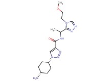 1-(cis-4-aminocyclohexyl)-N-{1-[4-(2-methoxyethyl)-4H-1,2,4-triazol-3-yl]ethyl}-1H-1,2,3-triazole-4-carboxamide