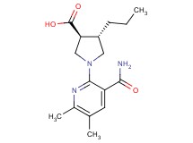 (3S*,4S*)-1-[3-(aminocarbonyl)-5,6-dimethyl-2-pyridinyl]-4-propyl-3-pyrrolidinecarboxylic acid
