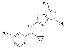 N-[cyclopropyl(4-methylpyridin-2-yl)methyl]-1,3-dimethyl-1H-pyrazolo[3,4-d][1,3]thiazol-5-amine