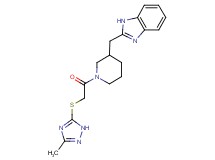 2-[(1-{[(3-methyl-1H-1,2,4-triazol-5-yl)thio]acetyl}-3-piperidinyl)methyl]-1H-benzimidazole