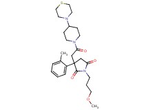 1-(3-methoxypropyl)-3-(2-methylphenyl)-3-{2-oxo-2-[4-(4-thiomorpholinyl)-1-piperidinyl]ethyl}-2,5-pyrrolidinedione