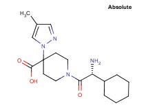 1-[(2R)-2-amino-2-cyclohexylacetyl]-4-(4-methyl-1H-pyrazol-1-yl)-4-piperidinecarboxylic acid hydrochloride