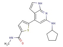 5-[6-(cyclopentylamino)-1H-pyrrolo[2,3-b]pyridin-4-yl]-N-methylthiophene-2-carboxamide