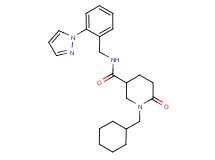 1-(cyclohexylmethyl)-6-oxo-N-[2-(1H-pyrazol-1-yl)benzyl]-3-piperidinecarboxamide