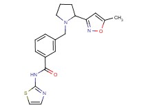 3-{[2-(5-methylisoxazol-3-yl)pyrrolidin-1-yl]methyl}-N-1,3-thiazol-2-ylbenzamide
