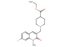 ethyl 1-[(7-fluoro-1-methyl-2-oxo-1,2-dihydro-3-quinolinyl)methyl]-4-piperidinecarboxylate