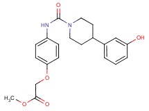 methyl [4-({[4-(3-hydroxyphenyl)piperidin-1-yl]carbonyl}amino)phenoxy]acetate