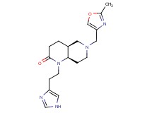 (4aS*,8aR*)-1-[2-(1H-imidazol-4-yl)ethyl]-6-[(2-methyl-1,3-oxazol-4-yl)methyl]octahydro-1,6-naphthyridin-2(1H)-one