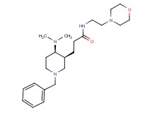 3-[(3S*,4R*)-1-benzyl-4-(dimethylamino)-3-piperidinyl]-N-[2-(4-morpholinyl)ethyl]propanamide