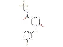 1-(3-fluorobenzyl)-6-oxo-N-(2,2,2-trifluoroethyl)-3-piperidinecarboxamide
