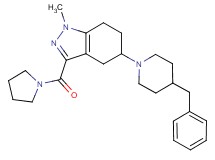 5-(4-benzyl-1-piperidinyl)-1-methyl-3-(1-pyrrolidinylcarbonyl)-4,5,6,7-tetrahydro-1H-indazole
