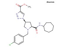 methyl 1-{(3S,5S)-1-(4-chlorobenzyl)-5-[(cycloheptylamino)carbonyl]-3-pyrrolidinyl}-1H-1,2,3-triazole-4-carboxylate