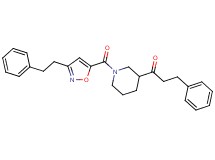 3-phenyl-1-(1-{[3-(2-phenylethyl)-5-isoxazolyl]carbonyl}-3-piperidinyl)-1-propanone