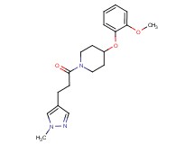 4-(2-methoxyphenoxy)-1-[3-(1-methyl-1H-pyrazol-4-yl)propanoyl]piperidine