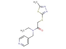 N-ethyl-2-[(5-methyl-1,3,4-thiadiazol-2-yl)thio]-N-(pyridin-4-ylmethyl)acetamide