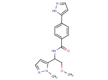 N-[2-methoxy-1-(1-methyl-1H-pyrazol-5-yl)ethyl]-4-(1H-pyrazol-5-yl)benzamide