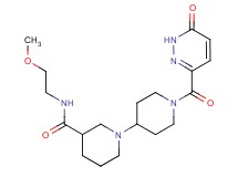 N-(2-methoxyethyl)-1'-[(6-oxo-1,6-dihydropyridazin-3-yl)carbonyl]-1,4'-bipiperidine-3-carboxamide