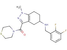 N-(2,3-difluorobenzyl)-1-methyl-3-(4-thiomorpholinylcarbonyl)-4,5,6,7-tetrahydro-1H-indazol-5-amine