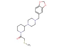 1-(1,3-benzodioxol-5-ylmethyl)-4-{1-[(methylthio)acetyl]-3-piperidinyl}piperazine