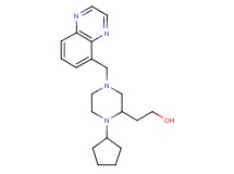 2-[1-cyclopentyl-4-(5-quinoxalinylmethyl)-2-piperazinyl]ethanol