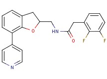 2-(2,3-difluorophenyl)-N-{[7-(4-pyridinyl)-2,3-dihydro-1-benzofuran-2-yl]methyl}acetamide
