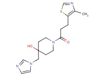 4-(1H-imidazol-1-ylmethyl)-1-[3-(4-methyl-1,3-thiazol-5-yl)propanoyl]-4-piperidinol