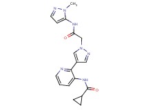 N-[2-(1-{2-[(1-methyl-1H-pyrazol-5-yl)amino]-2-oxoethyl}-1H-pyrazol-4-yl)pyridin-3-yl]cyclopropanecarboxamide